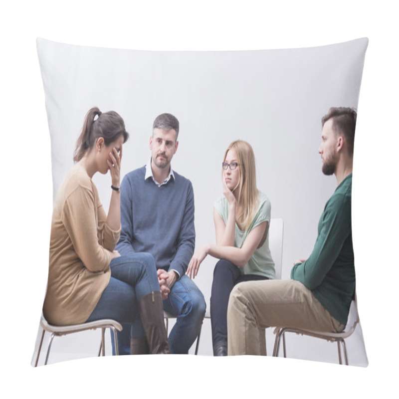 Personality  Sharing Her Problems To Receive Support Pillow Covers