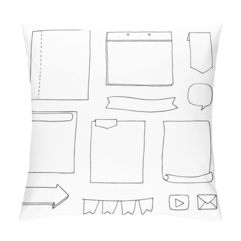 Personality  Bullet Journal Hand-drawn Frames Set Pillow Covers