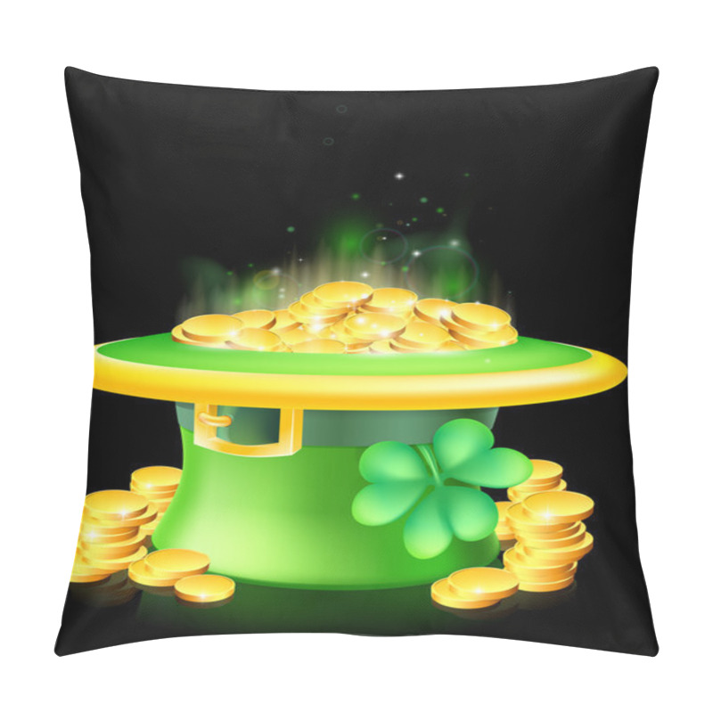 Personality  Leprechaun Hat Full Of Gold Pillow Covers