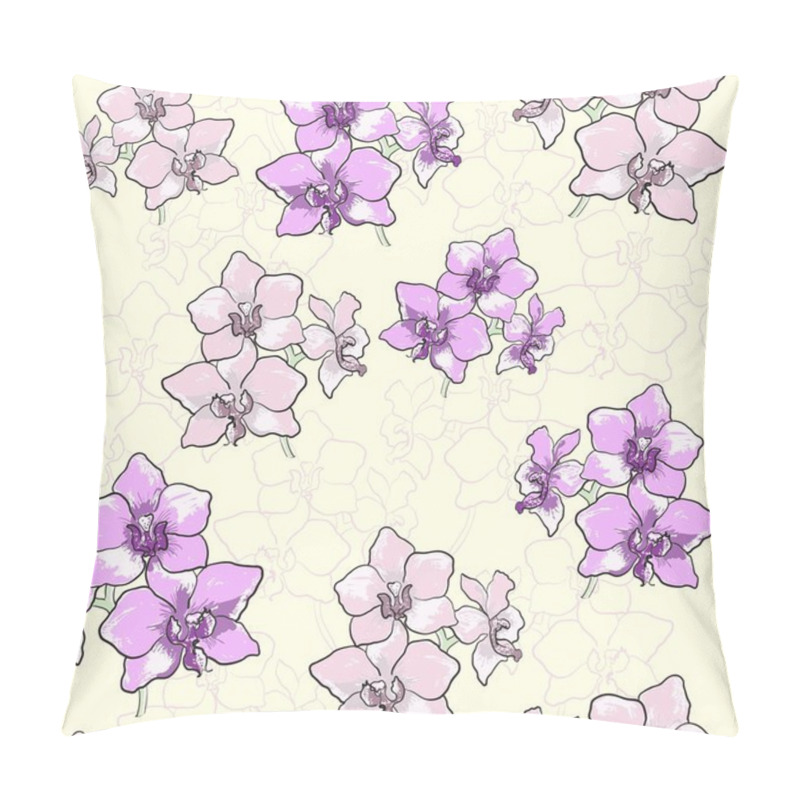 Personality  Floral Orchid Pattern Pillow Covers