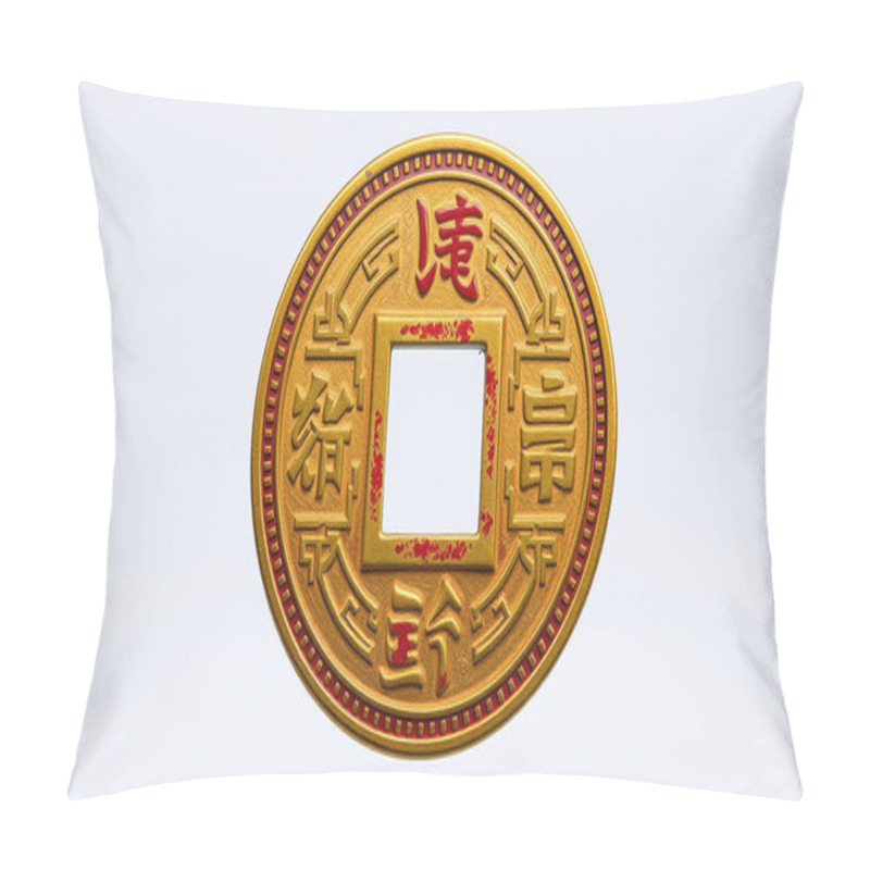 Personality  Circular Ancient Chinese Coin Pillow Covers