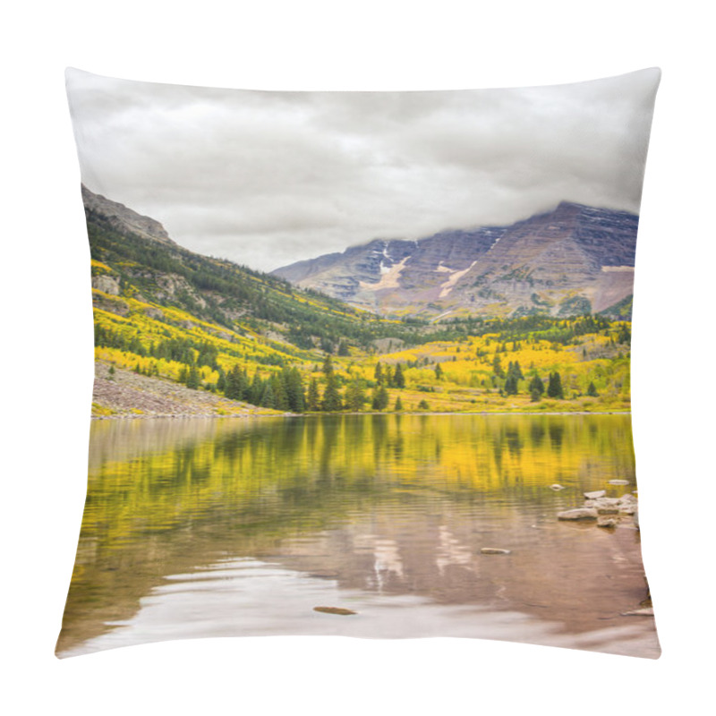 Personality  Autumn Mountain  Landscape On A Cloudy Day. Pillow Covers