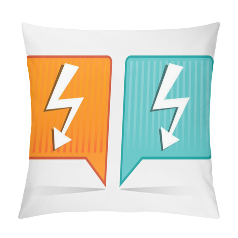 Personality  Lightning Orange And Blue Pointer Pillow Covers