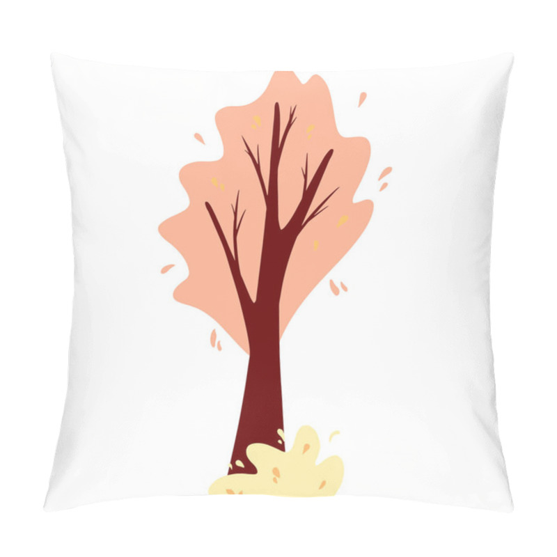 Personality  Abstract Autumn Tree. Ornamental Plant. Cartoon Style. Vector Illustration For The Design Of Postcards, Banners. Pillow Covers