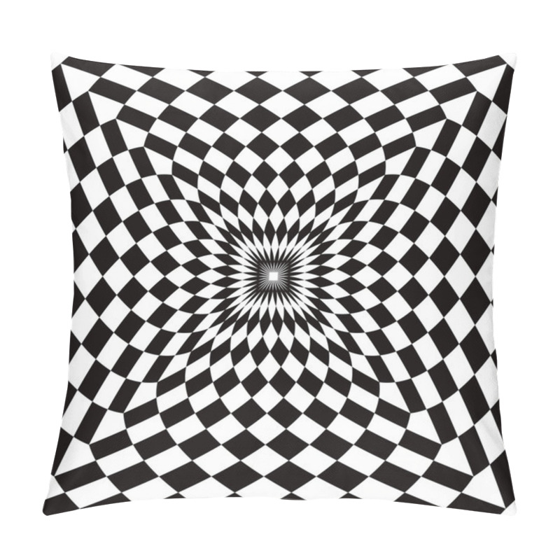 Personality  Optical Check Perspective Pillow Covers