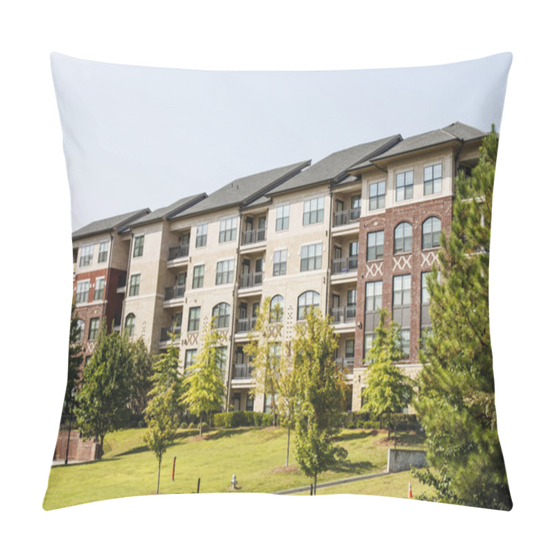 Personality  Red And Tan Brick Condos Pillow Covers