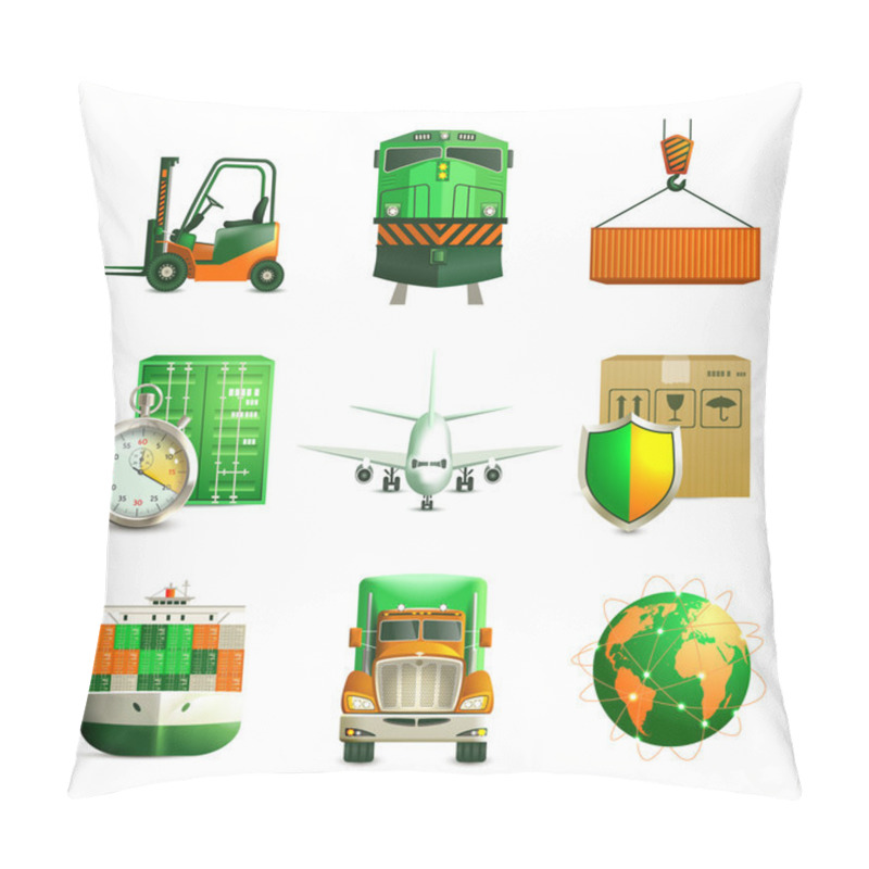 Personality  Logistic Icons Set Pillow Covers