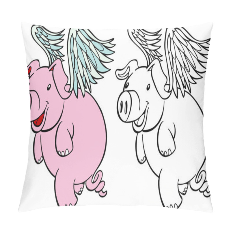 Personality  Flying Pig Set Pillow Covers