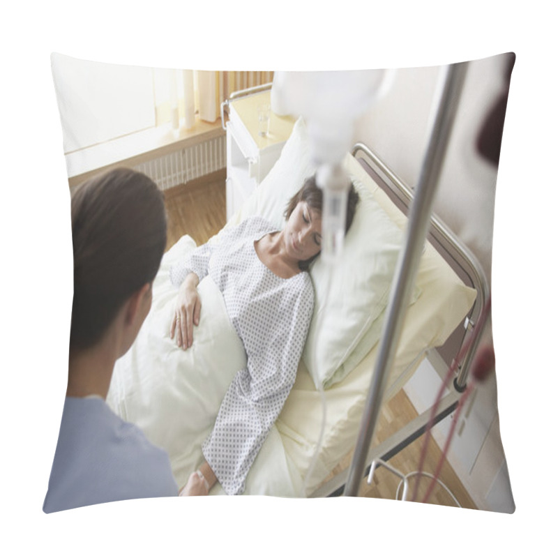 Personality  Nurse With Patient In Hospital Pillow Covers