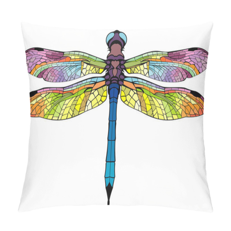 Personality  Bright Stylized Dragonfly Pillow Covers