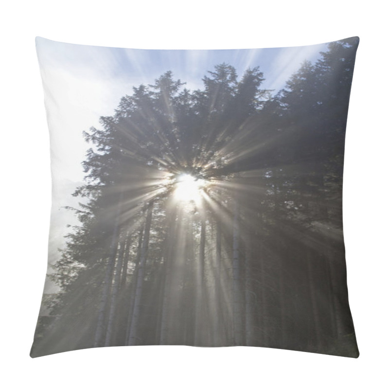 Personality  Backlight In The Mountain Forest Pillow Covers