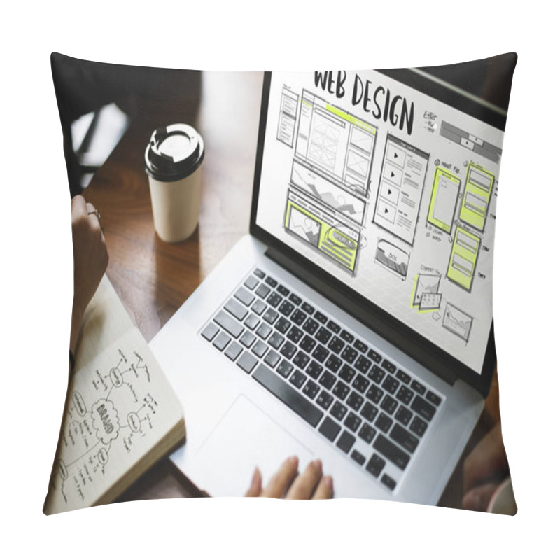 Personality  Wooden Table With Laptop Pillow Covers