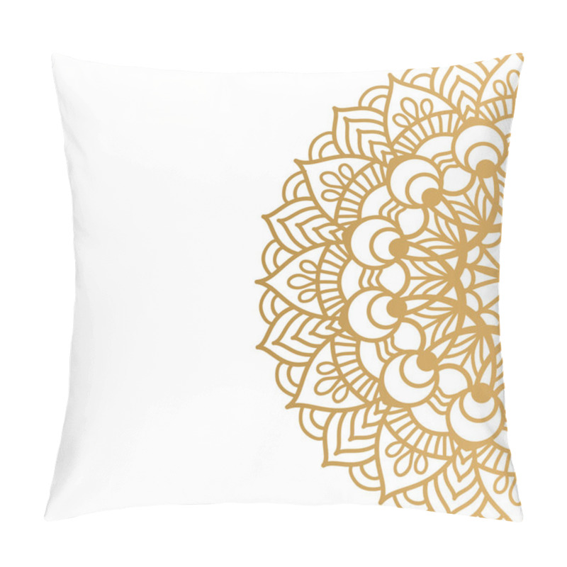 Personality  Golden Vector Mandala Isolated On White Background. A Symbol Of  Pillow Covers