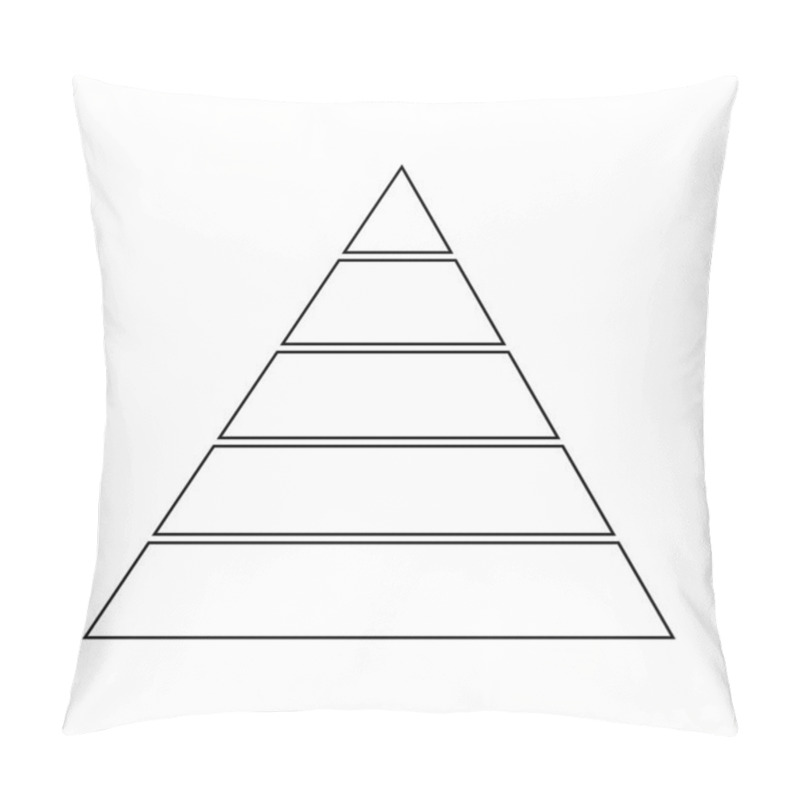 Personality  Pyramid Chart Graph Infographics Diagram Icon Vector On White Background Pillow Covers