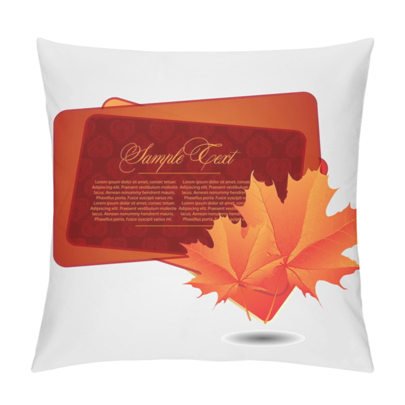 Personality  Illustration With Maple Leaves Pillow Covers