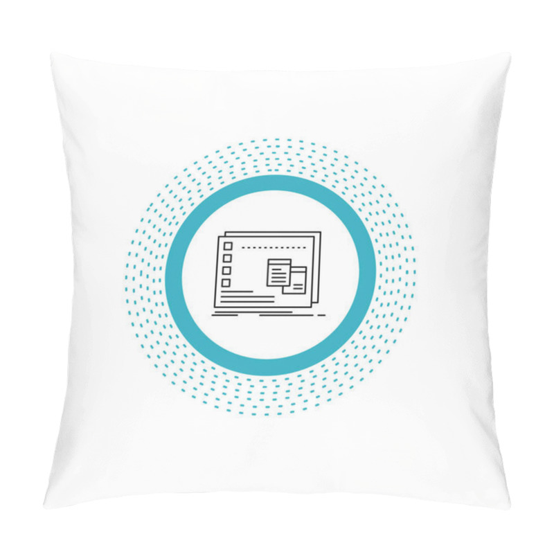 Personality  Window, Mac, Operational, Os, Program Line Icon. Vector Isolated Illustration Pillow Covers