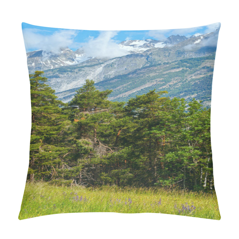 Personality  Summer Mountain Landscape (Alps, Switzerland) Pillow Covers