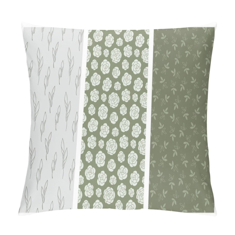 Personality  Vector Seamless Patterns With Flowers And Leaves Pillow Covers