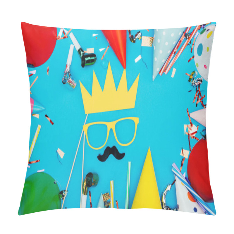 Personality  Face With Crown Made Of Holiday Decor Pillow Covers