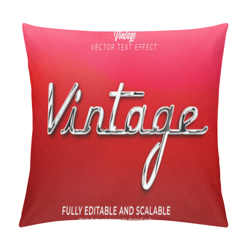 Personality  Vinatge Car Text Effect, Editable 70s And 80s Text Style Pillow Covers