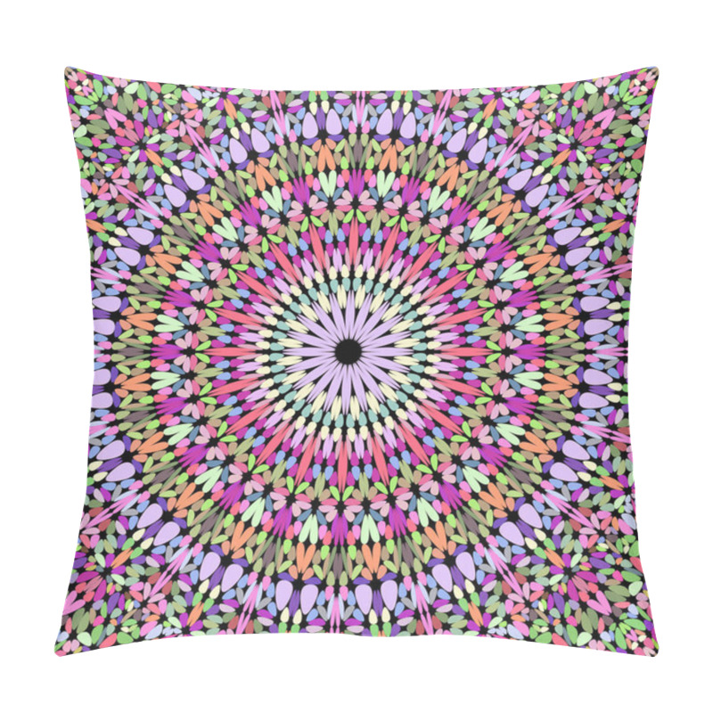 Personality  Colorful Repeating Gravel Ornate Mandala Pattern Wallpaper Design - Geometrical Vector Background Illustration Pillow Covers