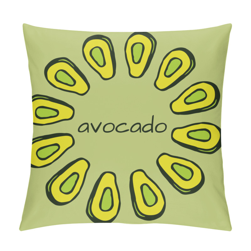 Personality  Avocado Pattern Background  Pillow Covers