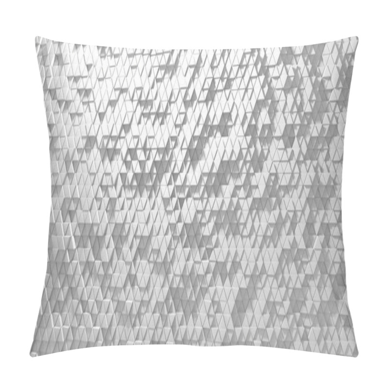 Personality  Geometric Abstract With White 3d Triangular Pattern For Modern Design And Interior Decor. 3d Render.. Pillow Covers