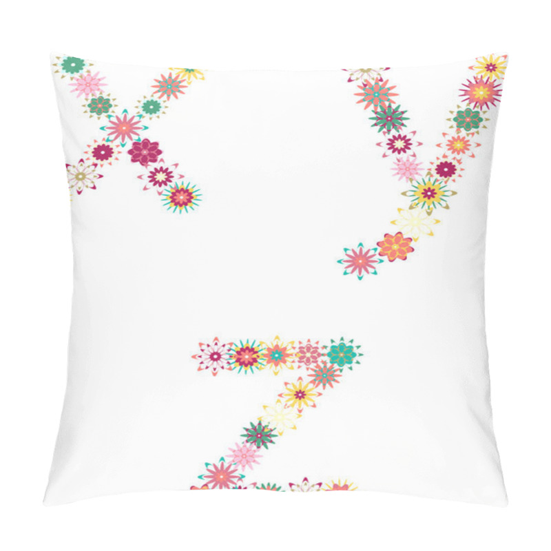 Personality  English Alphabet From Flower Letters Pillow Covers