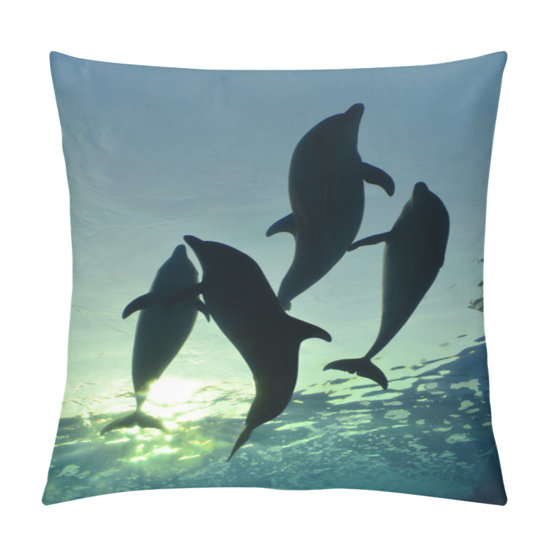 Personality  Dolphin Family Swimming Pillow Covers