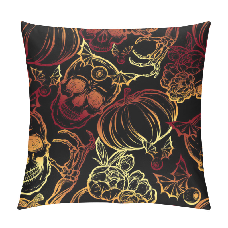 Personality  Skulls, Leaves, Pumpkins. Pillow Covers