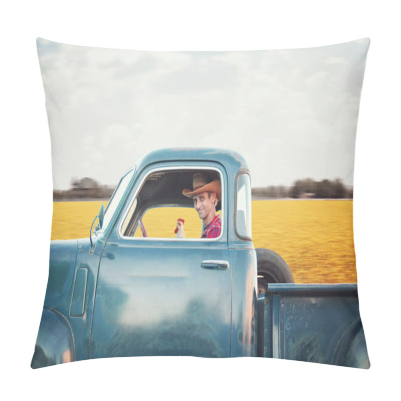 Personality  Man Driving Truck Pillow Covers