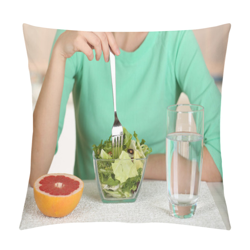 Personality  Girl And Dietary Food Pillow Covers