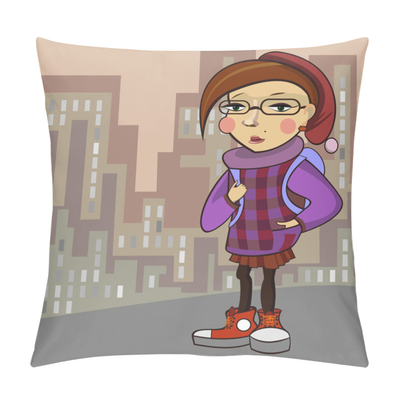 Personality  Hipster-girl Pillow Covers