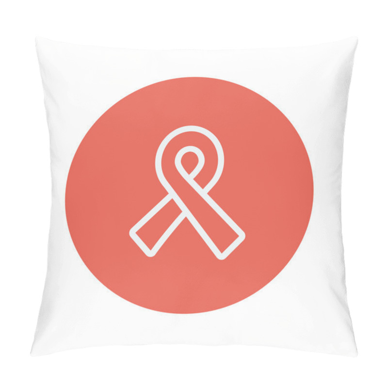 Personality  Unity Ribbon Thin Line Icon Pillow Covers