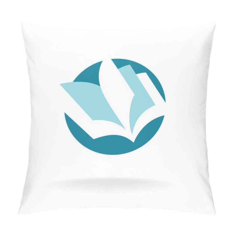 Personality  Open Book Pages Logo Template Pillow Covers