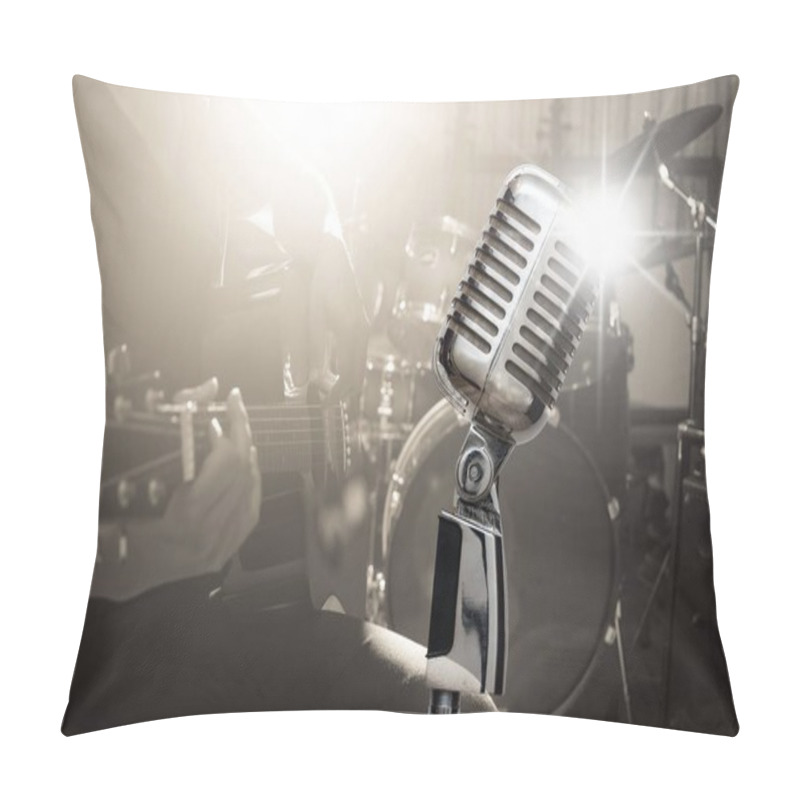 Personality  Retro Microphone Over Musician Pillow Covers