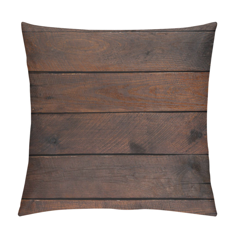 Personality  Wooden Background. Rustic Wood Boards And Background. Retro Image Style. Top View. Pillow Covers