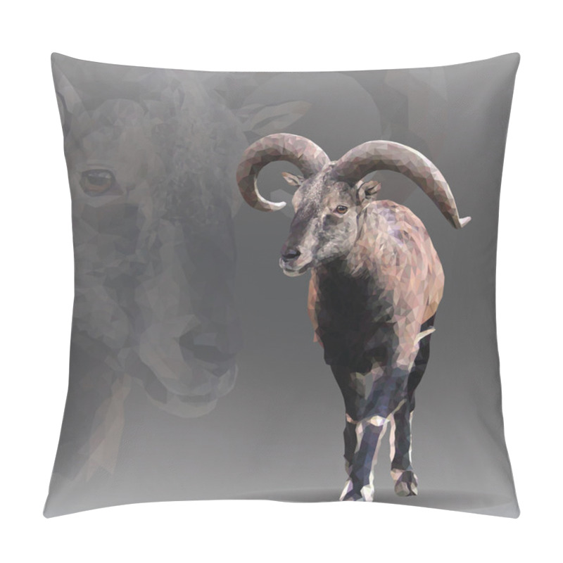 Personality  Goat In The Geometric Style Pillow Covers