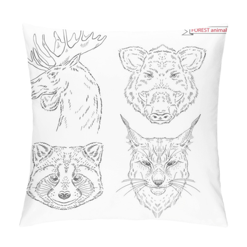 Personality  Set Of Forest Animals Pillow Covers