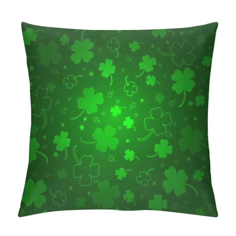 Personality  Green Background From Clovers Pillow Covers