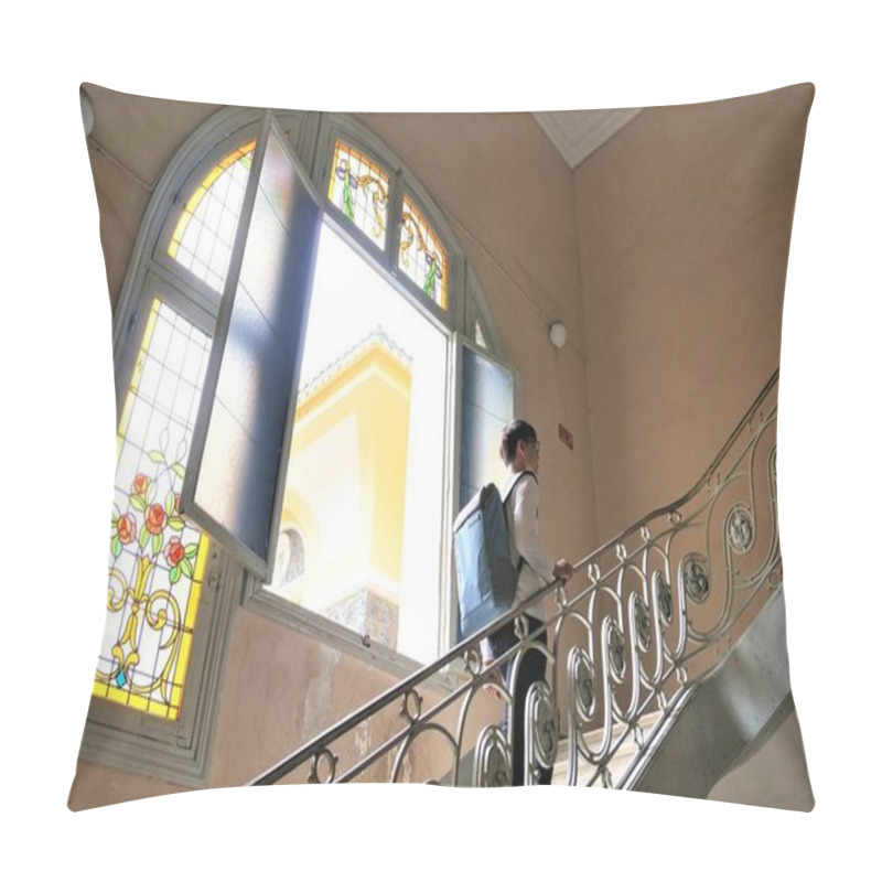 Personality  Portrait Of The Man At The Art Museum Pillow Covers