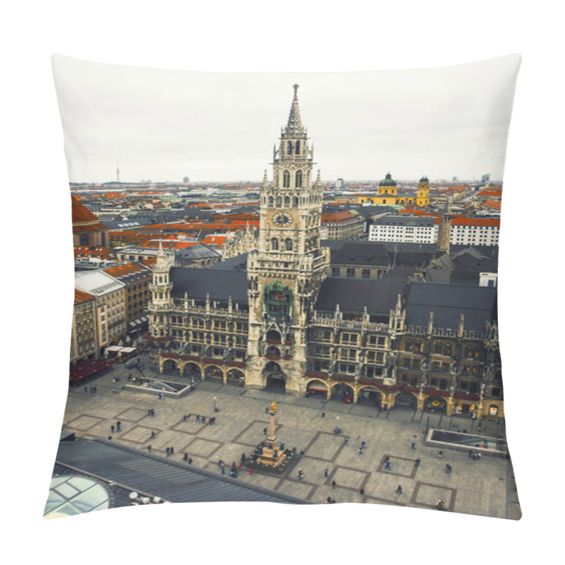 Personality  Marienplatz View From Above Pillow Covers