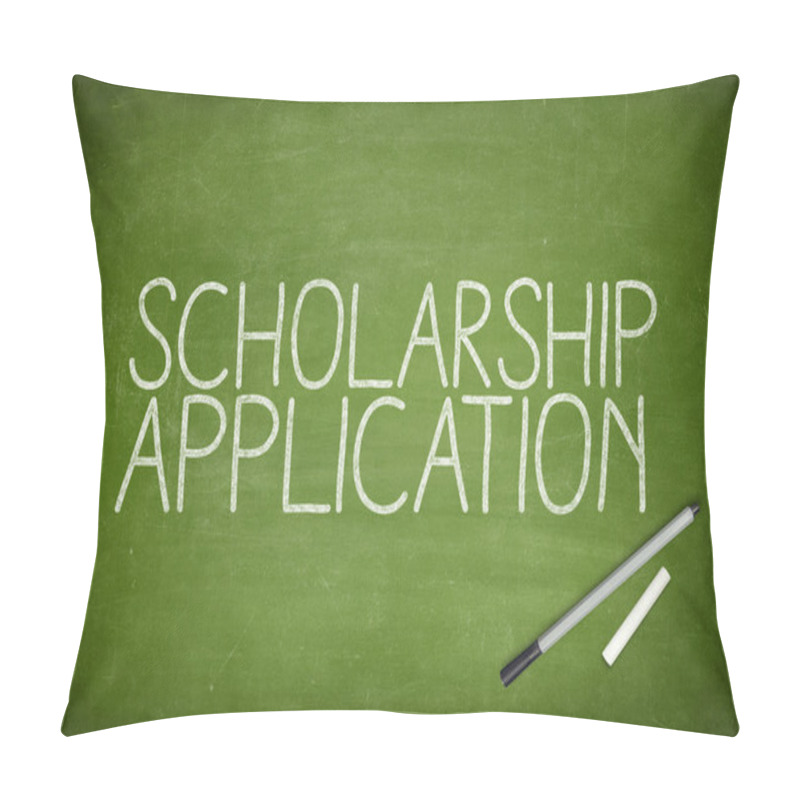 Personality  Scholarship Application Concept On Blackboard Pillow Covers