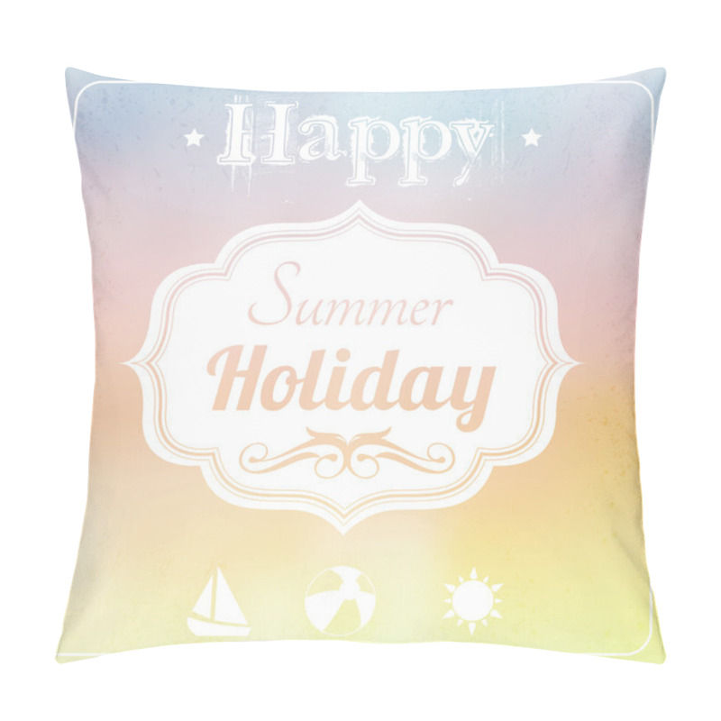 Personality  Summer Background. Vector Illustration. Pillow Covers