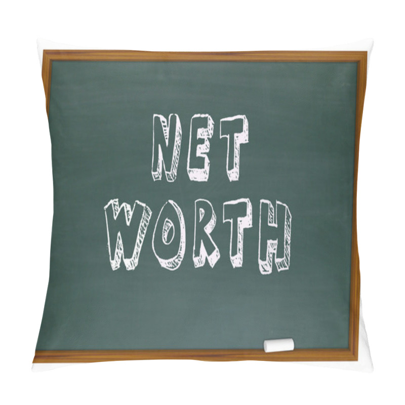 Personality  Net Worth Chalkboard Total Wealth Value Learn Financial Education Pillow Covers