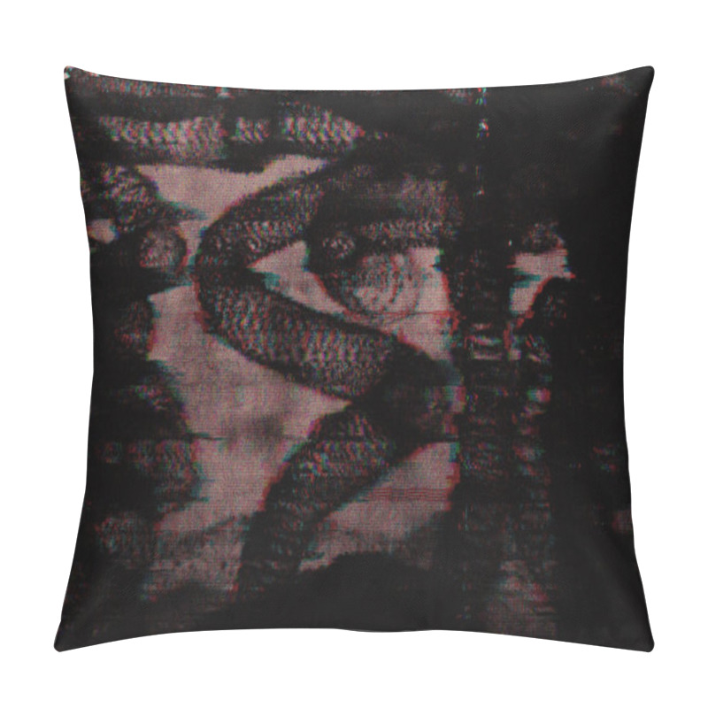 Personality  Black Glitch Abstract Effect Texture Background Pillow Covers