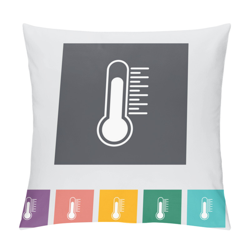 Personality  Thermometer Flat Icon. Pillow Covers