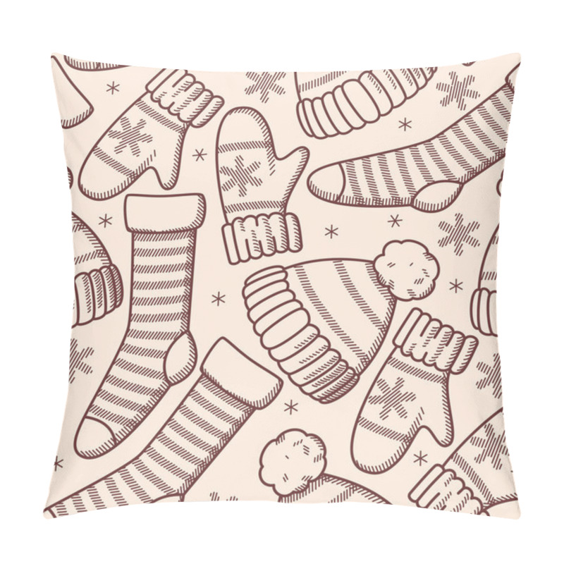 Personality  Winter Clothes Seamless Pillow Covers