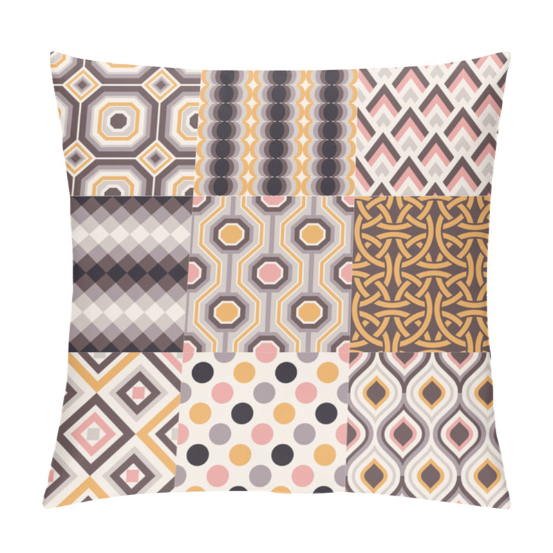 Personality  Seamless Retro Geometric Pattern Set Pillow Covers