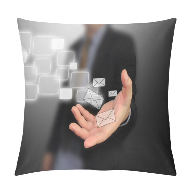 Personality  Businessman Holding Message Pillow Covers